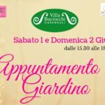 i musei di villa baciocchi adersicono a appuntamenti in giardino, sabato 1 e domenica 2 giugno 2019 laboratori e visite en pein air