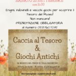 un pomeriggio emozionante tra le sale del museo zoologico, archeologico e il parco botanico per la caccia la tesoro in villa baciocchi e i giochi antichi